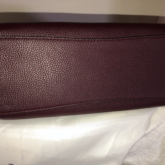 COACH OXBLOOD SOFT PEBBLED LEATHER TOTE - Picture 6 of 9